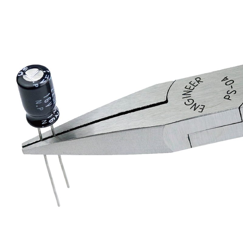 ENGINEER PS-04 Compact Precision Compact Flat Nose, Long Nose Pliers, Professional Grade, ESD Safe with Carbon Steel Jaws - Image 2